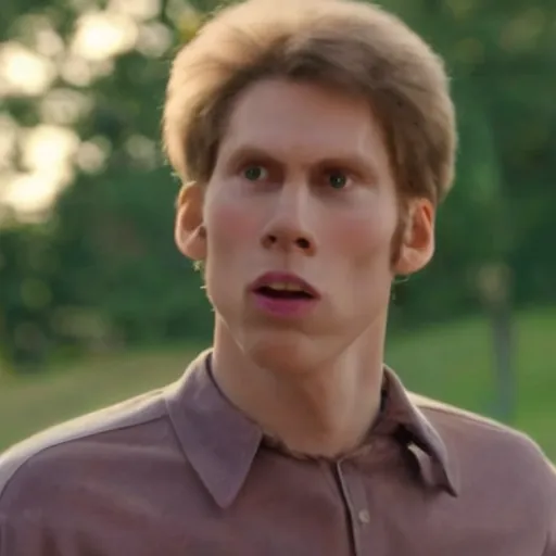 Image similar to Live Action Still of Jerma in Napoleon Dynamite, real life, hyperrealistic, ultra realistic, realistic, highly detailed, epic, HD quality, 8k resolution, body and headshot, film still