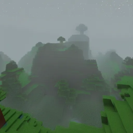 Prompt: minecraft fog