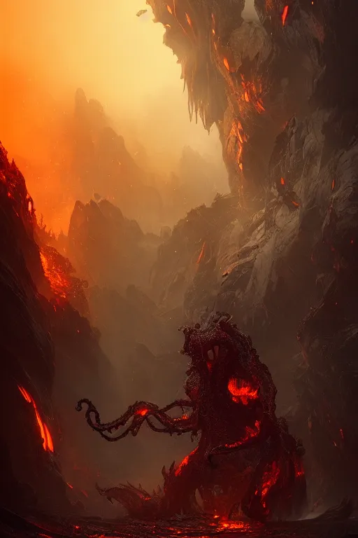 Prompt: fire Elemental creature, lovecraftian creature, dramatic lighting, cinematic, establishing shot, extremly high detail, foto realistic, cinematic lighting, post processed, concept art, artstation, matte painting, style by eddie mendoza, raphael lacoste, alex ross