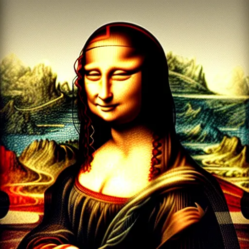 Image similar to expand mona lisa da vinci, by da vanci