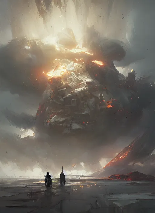 Image similar to oil painting system apocalypse, by greg rutkowski, artstation