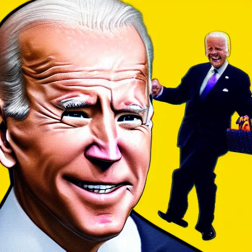 Prompt: joe biden robbing mcdonald ’ s at 3 am, cctv footage, hyper detailed