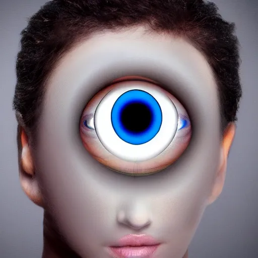 Image similar to a person with a 3rd eye in their forehead