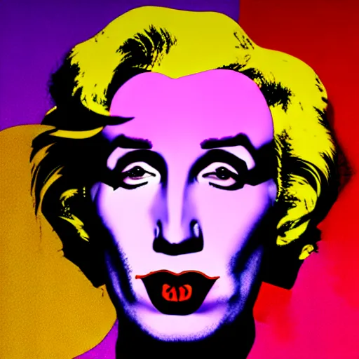 Image similar to ! dream an extremely psychedelic portrait of andy warhol as marilyn manson, surreal, lsd, face, detailed, intricate, elegant, lithe, highly detailed, digital painting, artstation, concept art, smooth, sharp focus, illustration