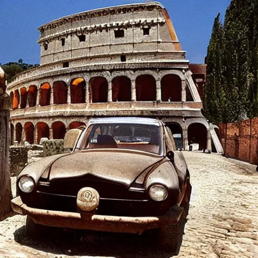 Image similar to a car from ancient Rome