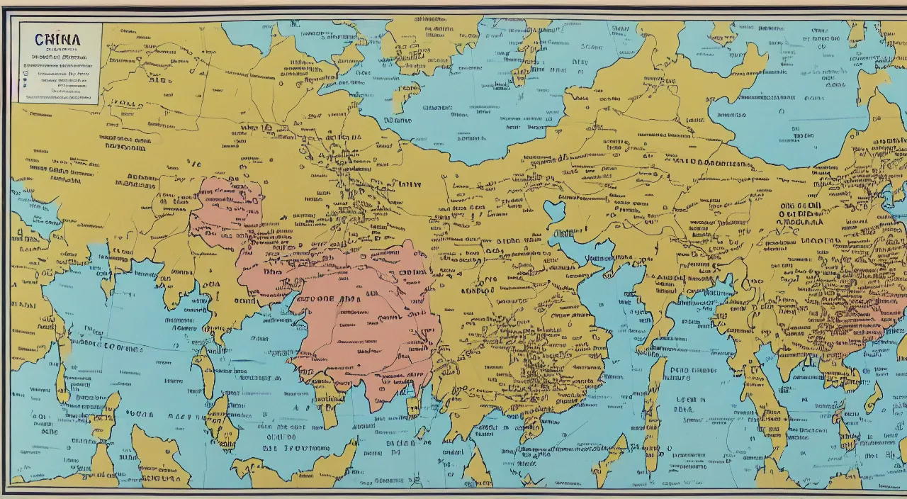 Image similar to 1 9 6 0 s map of china