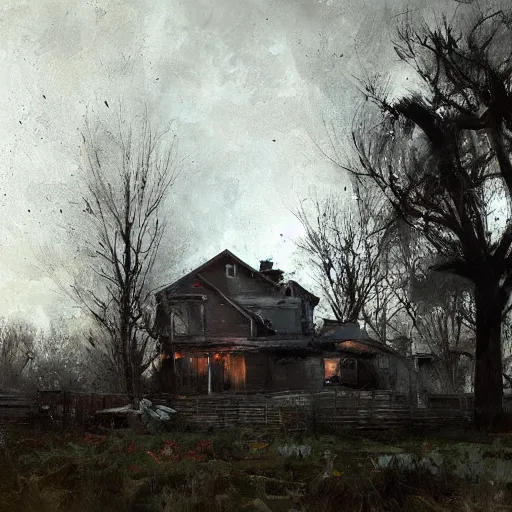 Image similar to farm house jeremy mann