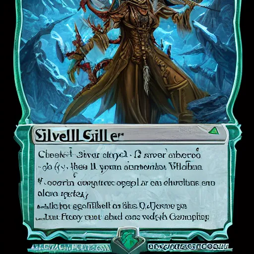 Prompt: silvergill adept, winterthorn blessing, in the style of Volkan Baga and Etienne Delessert