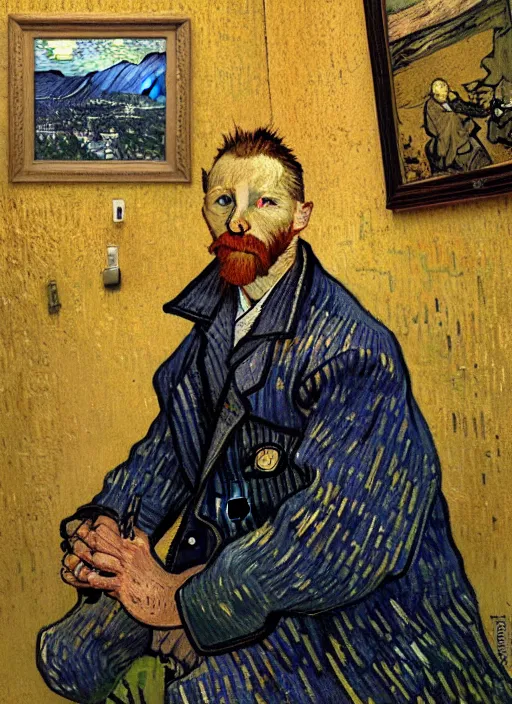 Prompt: hyper realistic charater in cape town painted by vincent van gogh by chiara bautista and norman rockwell and greg rutkowski weta studio, and lucasfilm