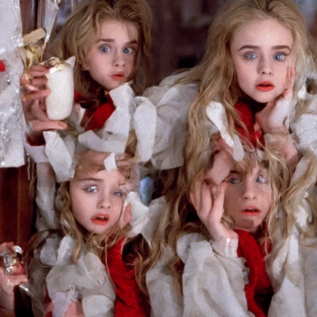 Prompt: sabrina carpenter in home alone ( 1 9 9 0 )