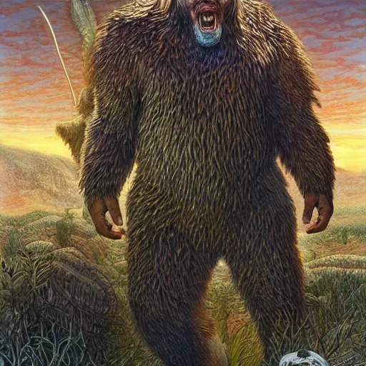 Image similar to huge mucsular feral man Beorn the shapeshifter by Mark Brooks, Donato Giancola, Victor Nizovtsev, Scarlett Hooft, Graafland, Chris Moore