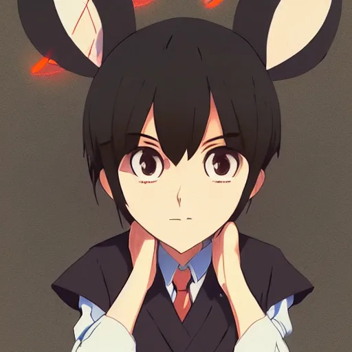 Image similar to a mouse that is a teacher, illustration concept art anime key visual trending pixiv fanbox by wlop and greg rutkowski and makoto shinkai and studio ghibli and kyoto animation symmetrical facial features