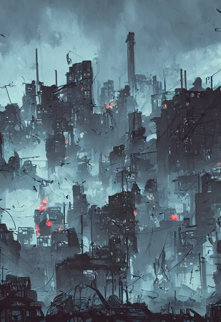 Image similar to crying humans, scared humans, panic, scene with a few (((zombies))) walking, destroyed city at the background, some smoke and fire, blue sky with dramatic clouds, line art, ink, watercolor by Kilian Eng and by Jake Parker, heavy brushstrokes, winning-award masterpiece, fantastic, octane render, 8K HD Resolution, High quality image