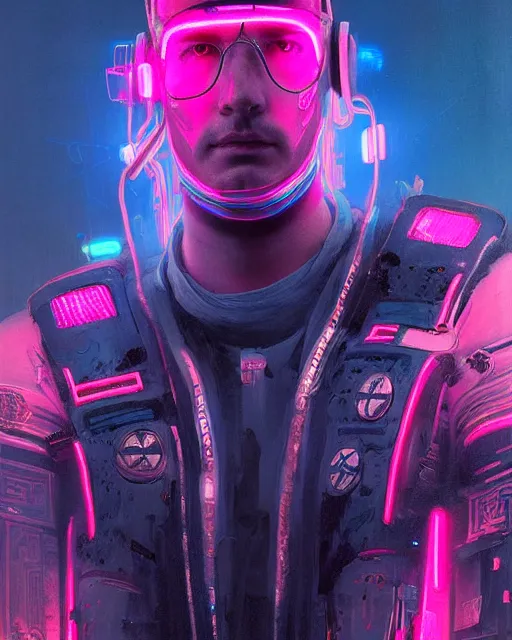 Prompt: detailed portrait Neon Emperor Caesar, cyberpunk futuristic neon, reflective pink and blue coats, decorated with traditional Rome ornaments, burning Rome behind by Ismail inceoglu dragan bibin hans thoma greg rutkowski Alexandros Pyromallis Nekro Rene Maritte Illustrated, Perfect face, fine details, realistic shaded, fine-face, pretty face