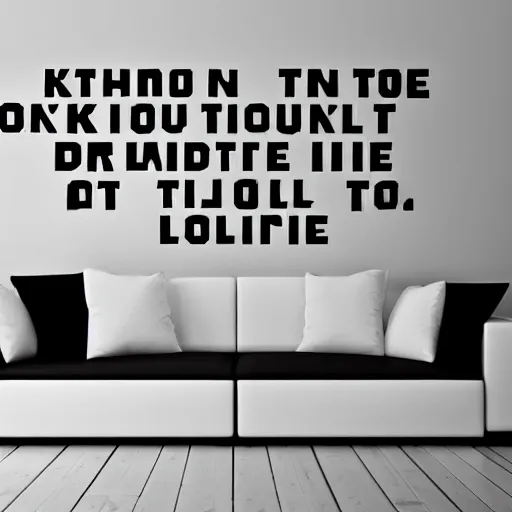 Prompt: text : katzkab, font, text on a wall, black and white,