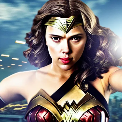 Prompt: Scarlett Johansson as wonder woman