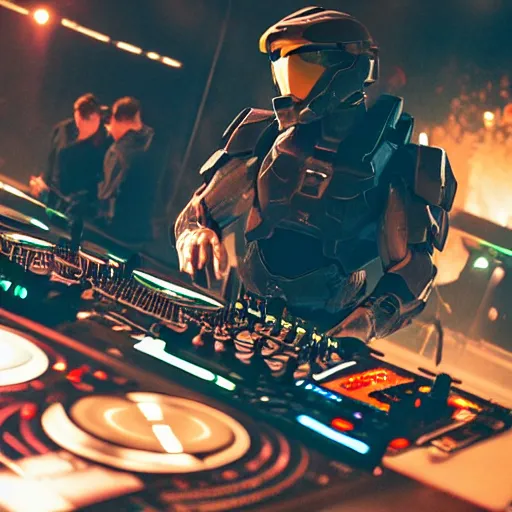 Image similar to halo on the dj decks