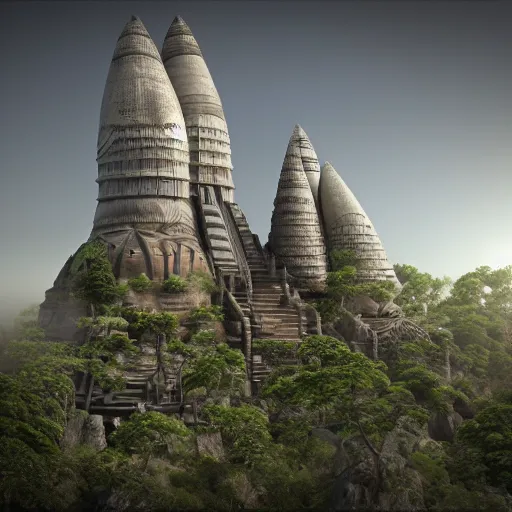 Image similar to Ashoka tano, futurescspe, photographic, high detail, 16k resolution, 3D render :: by Tim burton ::