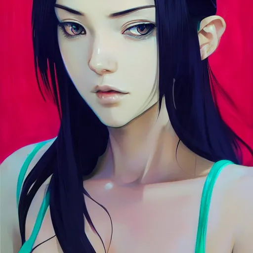 Image similar to A beautiful cyborg woman with big and cute eyes || VERY ANIME, fine-face, realistic shaded perfect face, fine details. Anime. realistic shaded lighting poster by Ilya Kuvshinov katsuhiro otomo ghost-in-the-shell, magali villeneuve, artgerm, Jeremy Lipkin and Michael Garmash and Rob Rey, trending on art station
