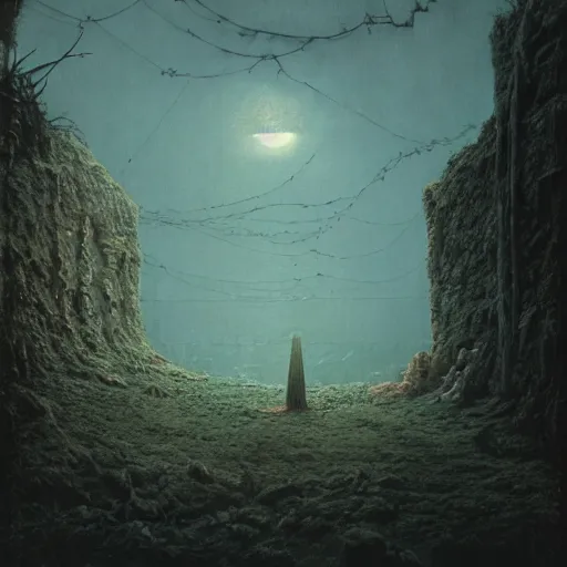 Image similar to ( ( ( ( ( by beksinski ) ) ) ) ), by zawadzki, victorian fables, haunting, photorealism, octane render, highly detailed, 8 k,