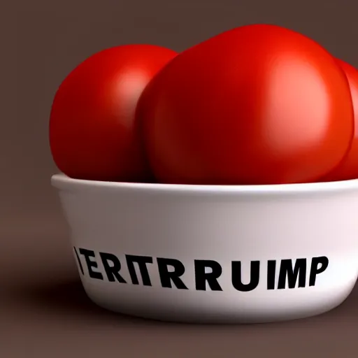 Image similar to trump as a tomato, photo, render, high resolution