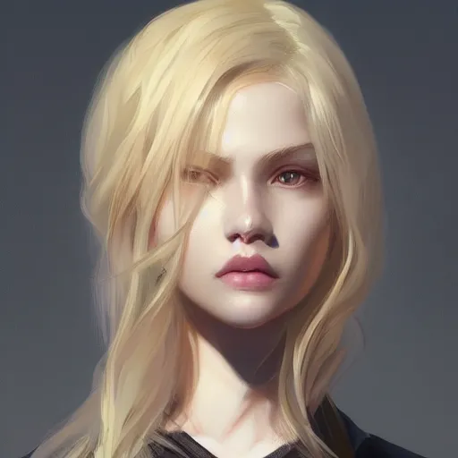 Image similar to a digital painting of a woman with blonde hair, a character portrait by feng zhu, cgsociety, fantasy art, artstation hq, artstation hd, fantasy