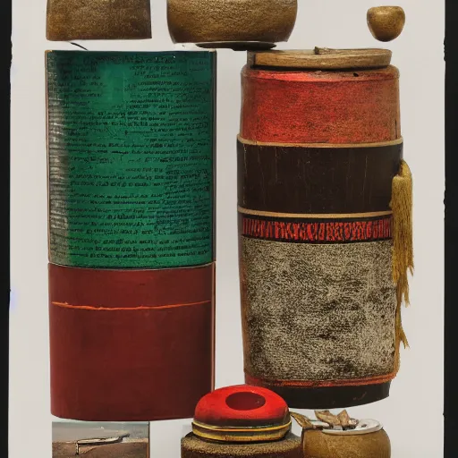 Image similar to A three color offset photography of single ((ethnographic )) object on display, anthropology of wonder, tropicalism, conceptual, exotic artifacts, colonial expedition, exhibition, 60s style