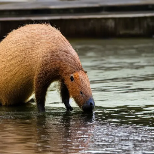 Image similar to photo of capybara eating a gpu, highly detailed, high quality, hd, 4 k, 8 k, canon 3 0 0 mm, professional photographer, 4 0 mp, lifelike, top - rated, award winning, realistic, sharp, no blur, edited, corrected, trending