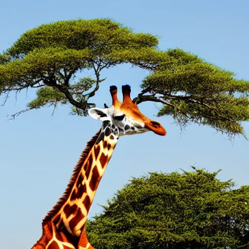 Prompt: giraffe as tree