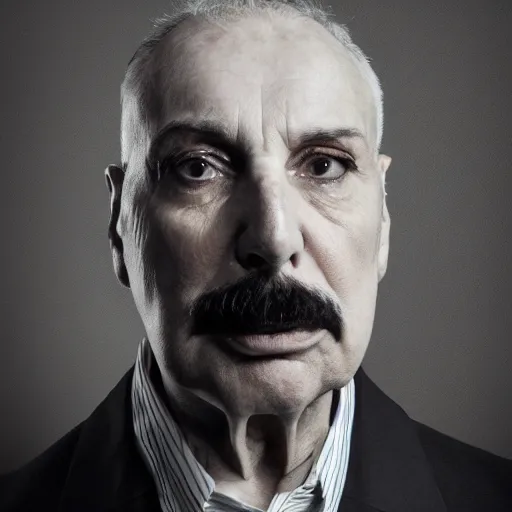 Image similar to old freddie mercury singer at age 7 5 years old, color ( sony a 7 r iv, symmetric balance, polarizing filter, photolab, lightroom, 4 k, dolby vision, photography award ), vogue, perfect face, movie poster