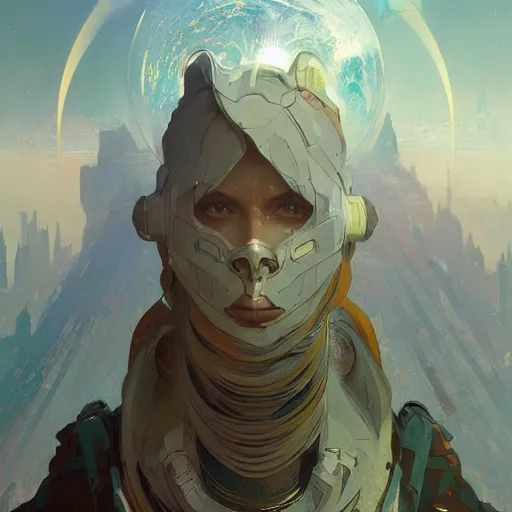 Image similar to Point of infinity, Big bang fusion, sci-fi art by greg rutkowski and alphonse mucha, highly detailed, digital painting, matte painting, concept art, illustration, oppressive lighting, trending on artstation, very detailed