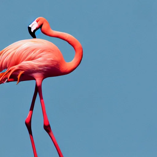 Image similar to flamingo beeple