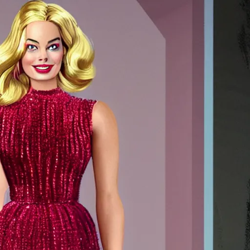 Image similar to margot robbie as barbie