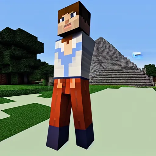 Prompt: Minecraft Steve as Gigachad, Raytracing, 8k, Trending on Artstation - H 720