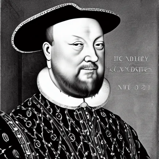 Image similar to modern photo portrait of henry viii