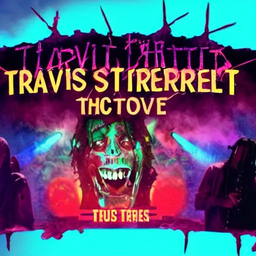 Image similar to travis scott concert in hell, multiverse