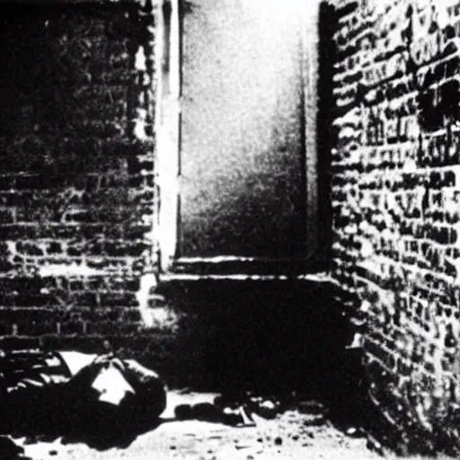 Prompt: retro photograph of a crime scene of the serial killer Jack the Ripper, unsettling, creepy, horrific, gruesome