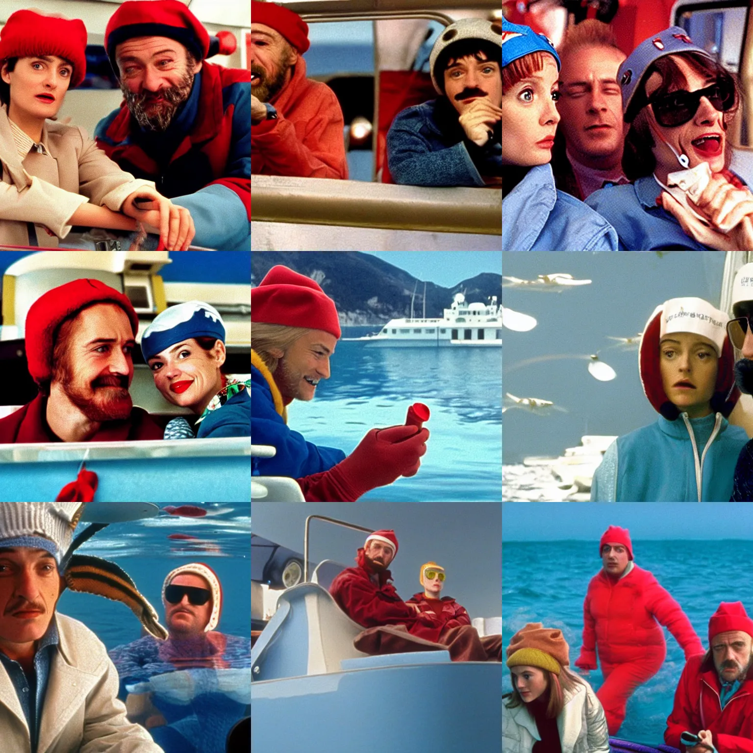 Prompt: a film still from the life aquatic with love actually ( 2 0 0 3 )