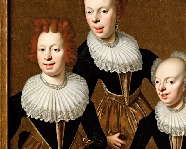 Prompt: a 1 6 0 0 s portrait of the muppets