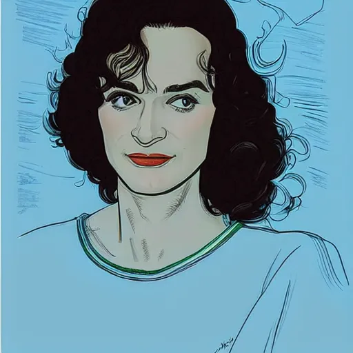 Image similar to “ rachel weisz retro minimalist portrait by jean giraud, moebius starwatcher comic, 8 k ”