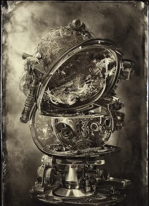 Image similar to old wetplate daguerreotype birth of artificial baby futuristic life, fractal, intricate, elegant, highly detailed, parallax, leica, medium format, subsurface scattering, by jheronimus bosch and greg rutkowski and louis jacques mande daguerre