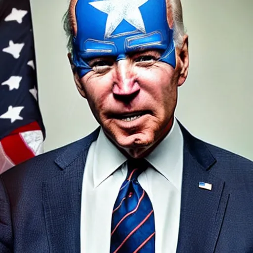 Image similar to Joe Biden as captain america