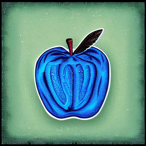 Image similar to ice frozen apple, highly detailed, centered, digital painting