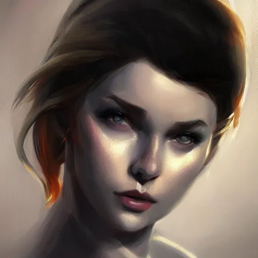 Image similar to a painting in the style of charlie bowater and in the style of stephen bauman. smooth, sharp focus, semi - realism.