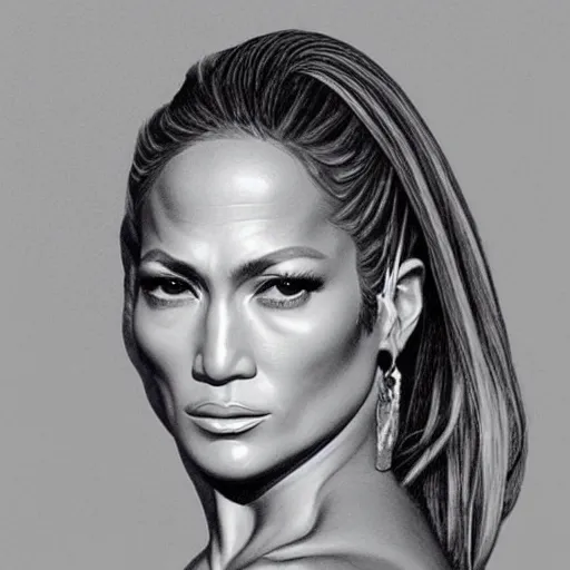 Image similar to “ jennifer lopez retro minimalist portrait by jean giraud, moebius starwatcher comic, sharp, smooth face, 8 k ”