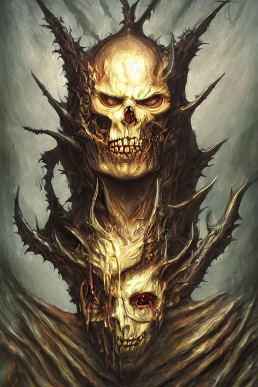 Image similar to a full body high detail fantasy portrait oil painting illustration of the torment nexus, a box of death and evil, glowing internally by justin sweet with face and body clearly visible, insane, realistic proportions, d & d, rpg, forgotten realms, artstation trending, high quality, sombre mood, artstation trending, muted colours, entire person visible!