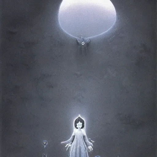 Image similar to little Witch Academia by zdzisław beksiński