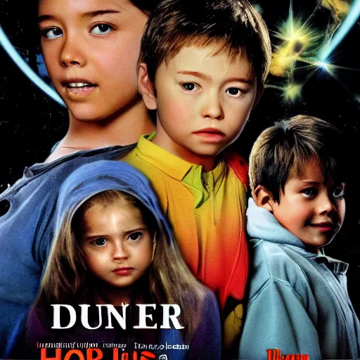 Prompt: hdr movie poster for honey, i doubled the kids ( 1 9 9 9 )