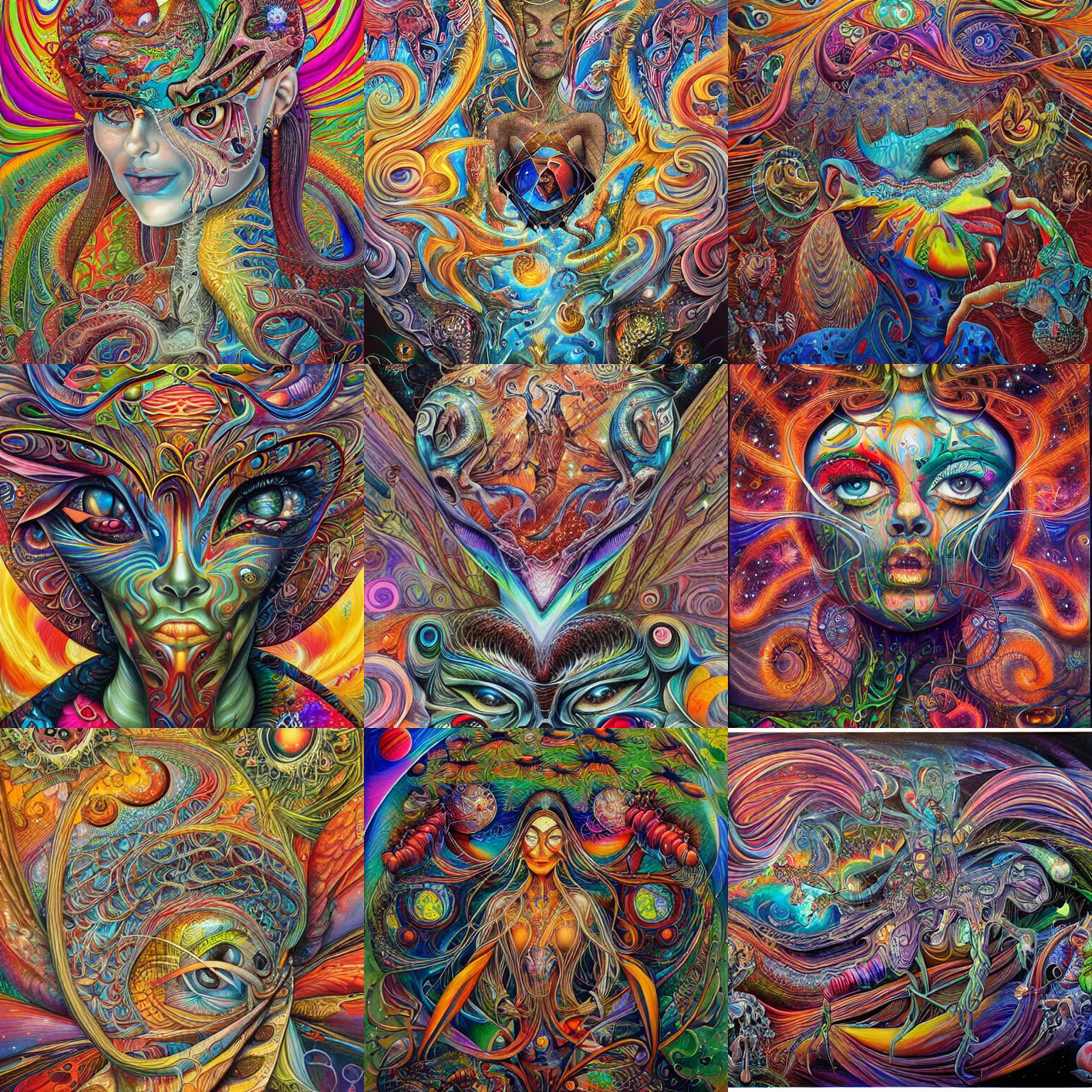 Prompt: painting by android jones, aaron brooks, chris dyer, and alex grey