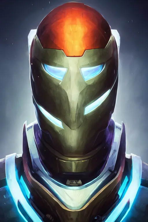 Image similar to epic mask helmet robot ninja portrait stylized as fornite style game design fanart by concept artist gervasio canda, behance hd by jesper ejsing, by rhads, makoto shinkai and lois van baarle, ilya kuvshinov, rossdraws global illumination radiating a glowing aura global illumination ray tracing hdr render in unreal engine 5